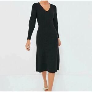 TUCKERNUCK Hyacinth House Black Brigid Midi Sweater Dress NWT Size XXS